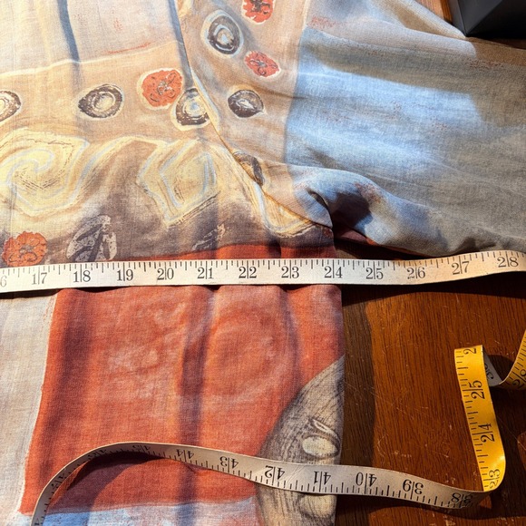 Dorothy Schoelen Platinum Duster Kimono Top Sz Large Lagenlook Linen Artsy - Picture 12 of 14